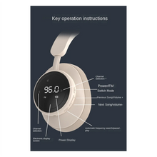 Wireless Headset Headphone with Mic Foldable over Ear Bluetooth 5.3 Earphone Support TF Card FM Radio Black