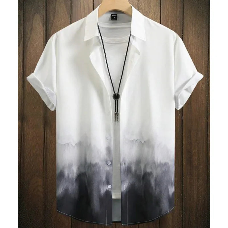 Simple Men'S Shirt 3d Printed Retro Fashion Top Loose Oversized Wear Every Day Casual Short Sleeved Shirt Comfort Men'S Clothing