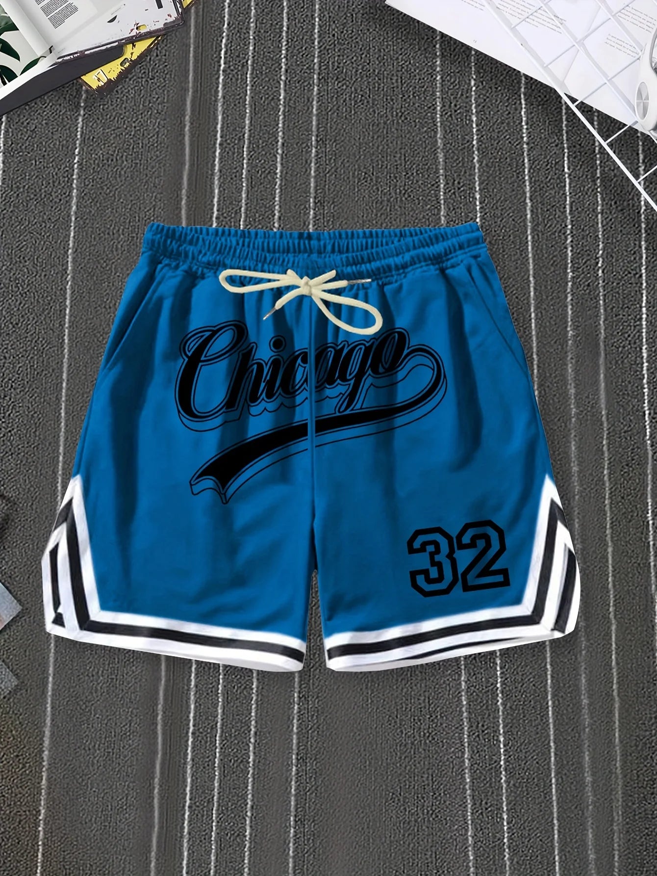 Summer 2025 new 3D digital 32 print casual, fashionable, sporty, soft, comfortable, lightweight and breathable men's shorts