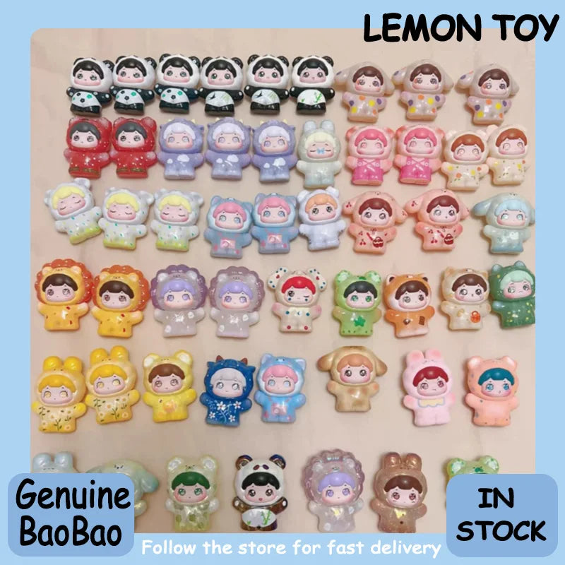 Genuine Baobao's Pet Store Spring Travel Series Blind Box Transparent Color Grain Full Style Mini Doll Ornament Cute Gift