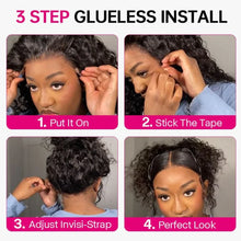 36 Inch Invisi Strap 360 Hd Full Lace Curly Water Wave Human Hair Wig 250 Density Pre Plucked Pre Cut Wear And Go Glueless Wigs