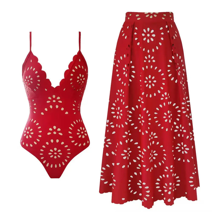2026 New Sexy Ruffle Bikini Set Printed Brazilian Biquini Women Swimwear Skirt Bathing Suit Girls Summer Beachwear Dress