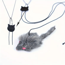 2 PCS Adjustable Hanging Cat Toy Interactive Mouse Toys Hanging Door Retractable Plaything Funny Kitten Scratch Rope Mouse Toy