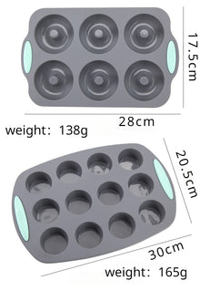 Silicone Bread Muffin Mold Heat Resistant Oven Pan Non-Stick Kitchen Bakeware Cake Pan Set 3D Cake Mold Pastry Baking Loaf Tool