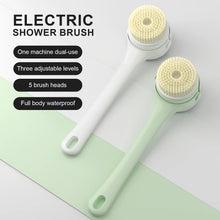 2025 NEW Electric Shower Body Cleaning Brush 5 Heads Spinning Spa Bath Brush Waterproof Long Handle Personal Back Rubbing 3 Gear