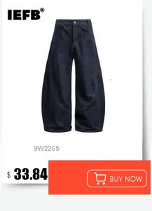 IEFB Summer New Men's Cropped Shorts Minimalist American Casual Wide Leg Pants High End Cotton Twill Soft Basic Bottoms 9X2789