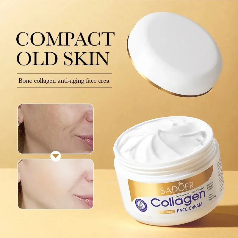 SADOER Collagen Firming Face Cream Skincare Moisturizing Hydrating Beauty Face Creams Faical Cream Beauty Face Skin Care Product