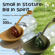 New 2-In-1 Leaf-shaped Pet Water Bottle Foldable 300ML Dog Outdoor Water Cup with Lanyard Pet Water Dispenser Pet Walking