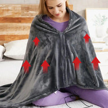 New USB Electric Heated Blanket 3 Heating Levels Fleece Heated Blanket Wearable Heating Lap Blanket for Household and Office
