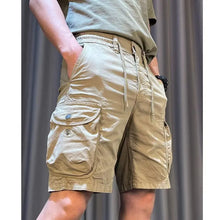 Big Pocket Men's Cargo Shorts Casual Work Pants Loose Fit High Street Short Pants Clothing Drawstring Sports Male Outfit Shorts