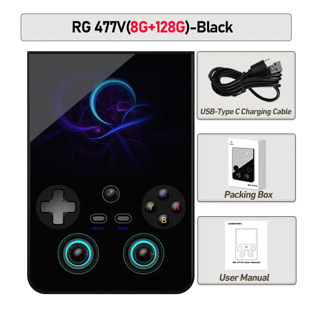 Anbernic RG 477V Retro Handheld Game Console 4.7-inch Touchscreen Dimensity 8300 Android 14 WiFi Bluetooth Hall RGB Joystick Ai