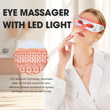 LED Eye Mask Eye Skincare Massager Vibration Red Light Therapy for Lines Wrinkles Dark Circle Removal Beauty Device