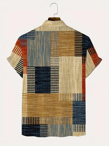 The new men's short-sleeved shirt for summer 2025 is breathable lightweight casual and fashionable with 3D printing