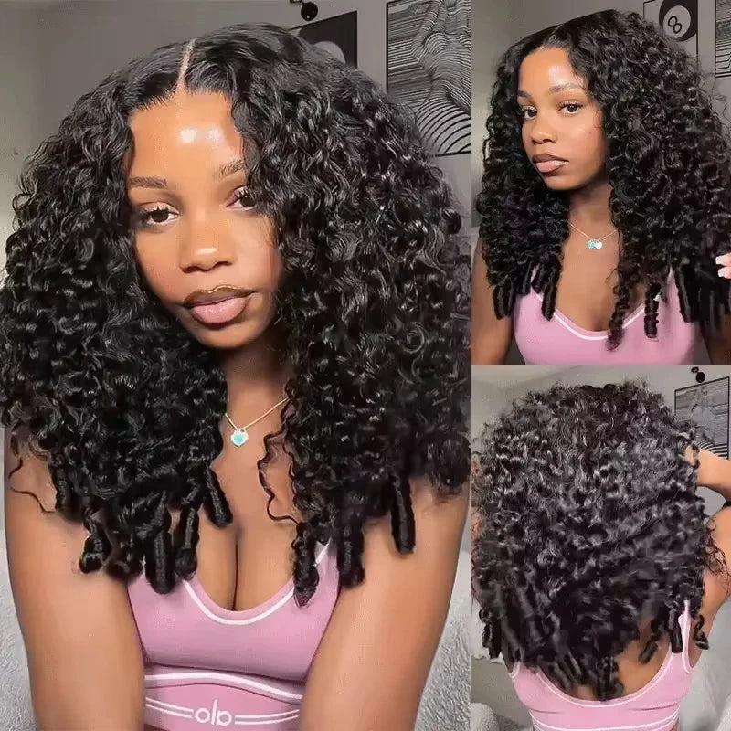Burmese Curly Water Wave Lace Front Wig 13x4 13x6 Remy Hair