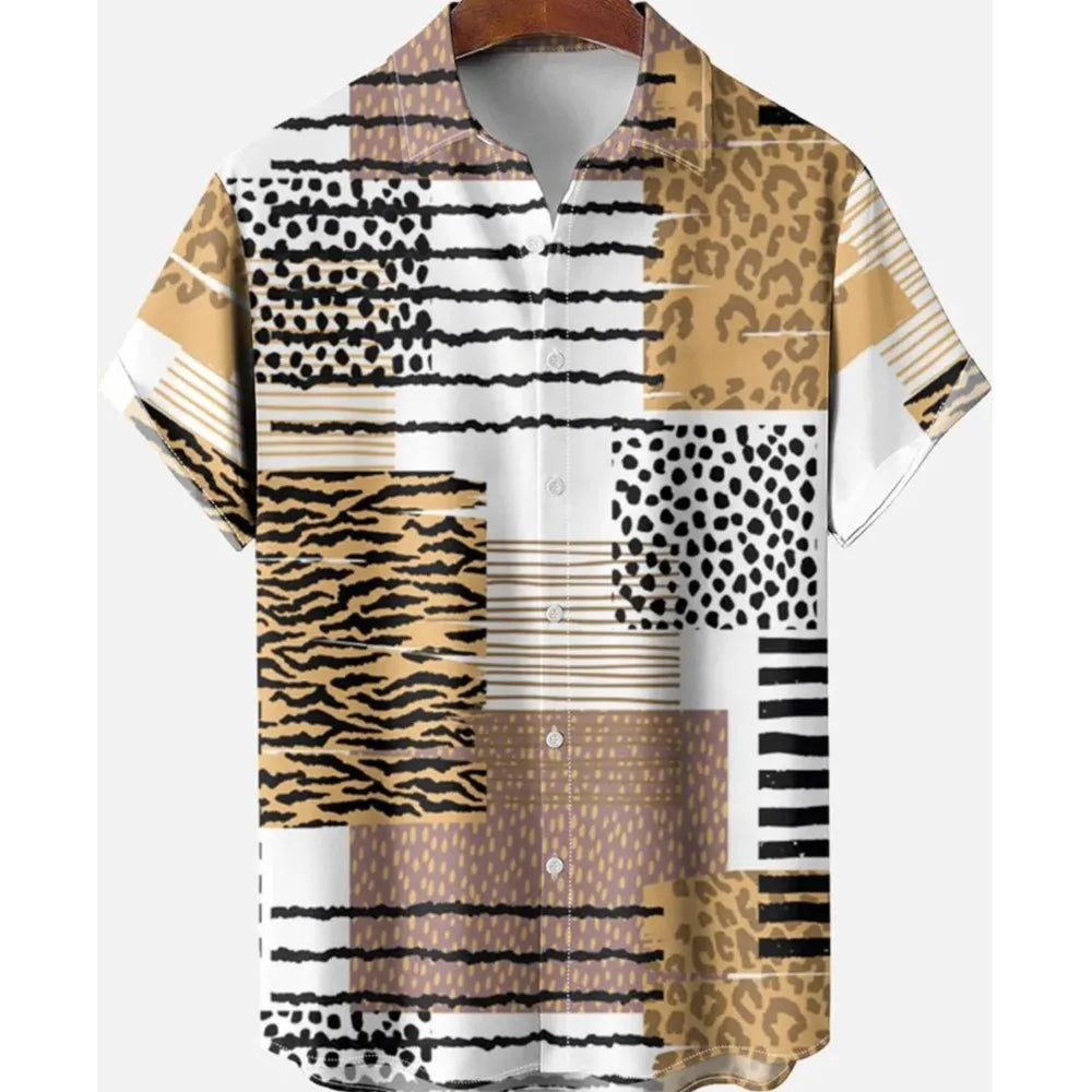 2026 Top Casual Men's T-shirts Shirts For Man Men's Shirts Menswear Clothing Personality Trendy Fashion Printed Vacation Buttons