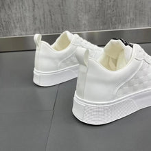 New casual white faux leather sneakers men's laced up trainers male vulcanized sneaker man concise sport shoes new green tenis