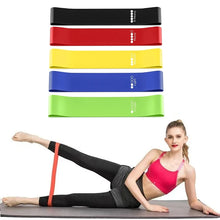 1/5PCS Resistance Bands TPE Elastic Loop Stretch Band Hip Tension Band Leg Fitness Exercise Training Pilates Yoga Gym Equipment