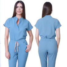 Hot Selling Quick Drying Nurse Stretch Scrubs Sets for Women Summer Sleeves Hospital Nursing Scrubs Uniforms Medical Work Wear
