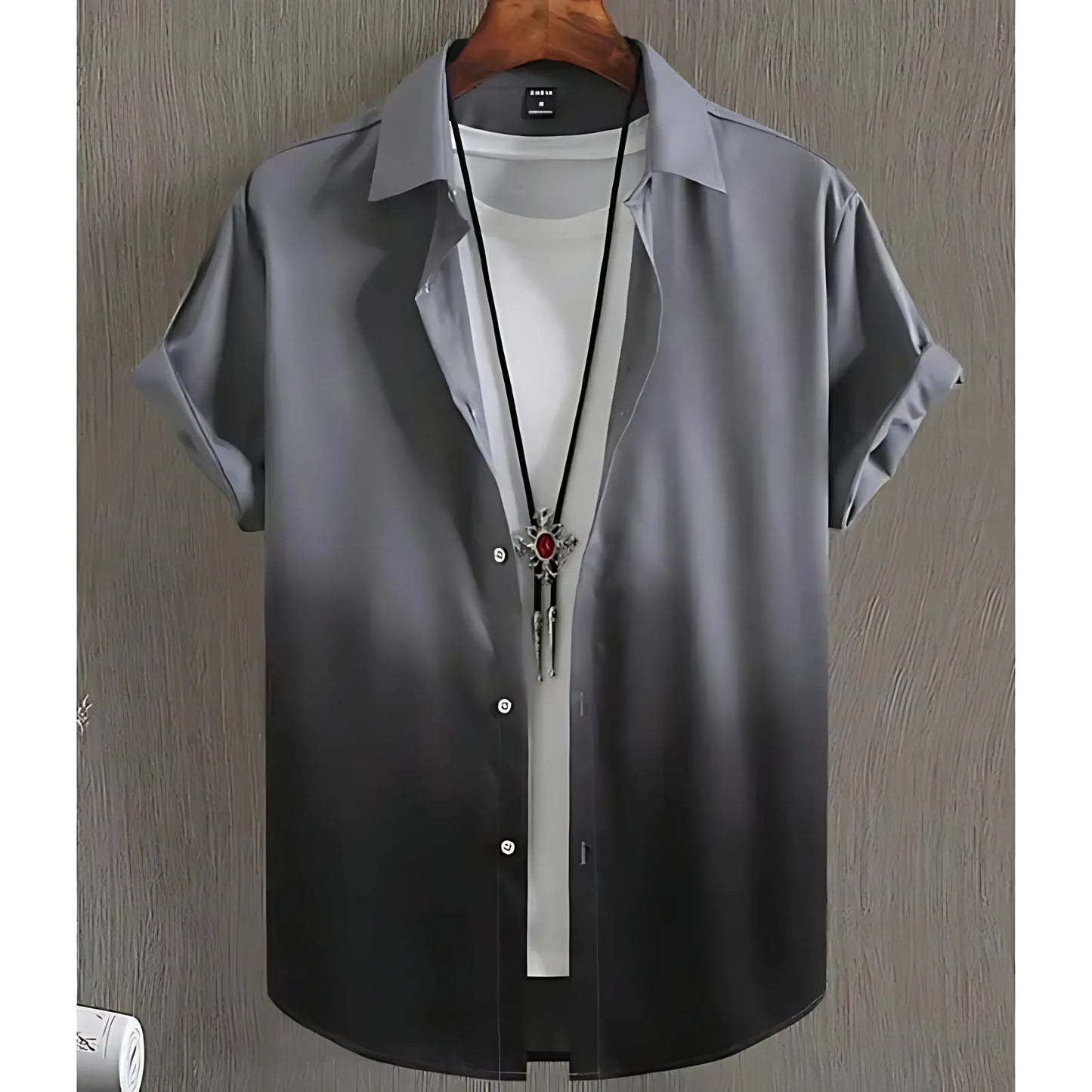 2026 Summer New Style Men's Short-Sleeved Shirt with 3D Pattern Printing for Street Casual Fashion Comfortable and Soft