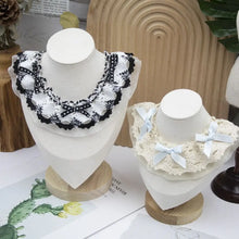 Cute Spring Summer Pet Water Scarf Bowknot Lace Trim Cat Scarf Breathable Princess Small Dog Scarf for Small Dog