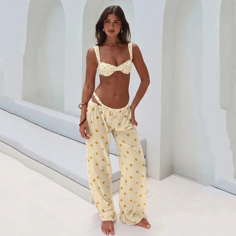 Three Piece Bikini Set For Women 2026 Swimsuit Beachwear