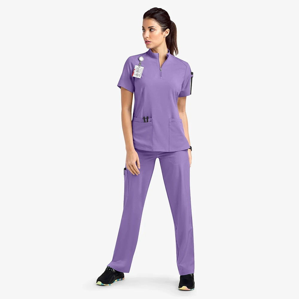 Women Hospital Doctor Workwear Unisex Medical Uniforms for V-neck Nurse Scurbs Set Oral Dental Surgery Work Uniform Short Sleeve