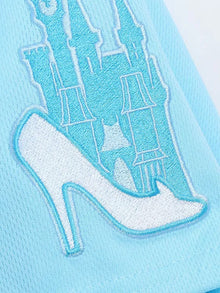 Disney Cinderella Embroidery Blouse T Shirt Short Sleeve