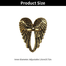 Vintage Angel Wings Metal Rings Single Big Heart Shape Wings Ring For Men Women Punk Hip Hop Party Jewelry Gift Accessories