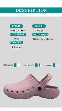Doctor Scrub Clogs Light Nurse Slippers Medical Shoes Non-slip Dentist Surgical Shoes Soft Pet Hospital Scrub Clogs X09-05