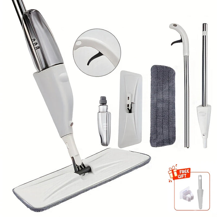 Newest Spray Mop 360° Rotation Reusable Microfiber Pads Cleaner with Refillable Bottle for Home Kitchen Hardwood Floor Cleaning