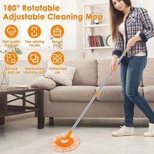Rotatable Sunflower Household Removable High-rise Cleaning Supplies Round Cleaning Mop with Extension Pole for Wall Ceiling