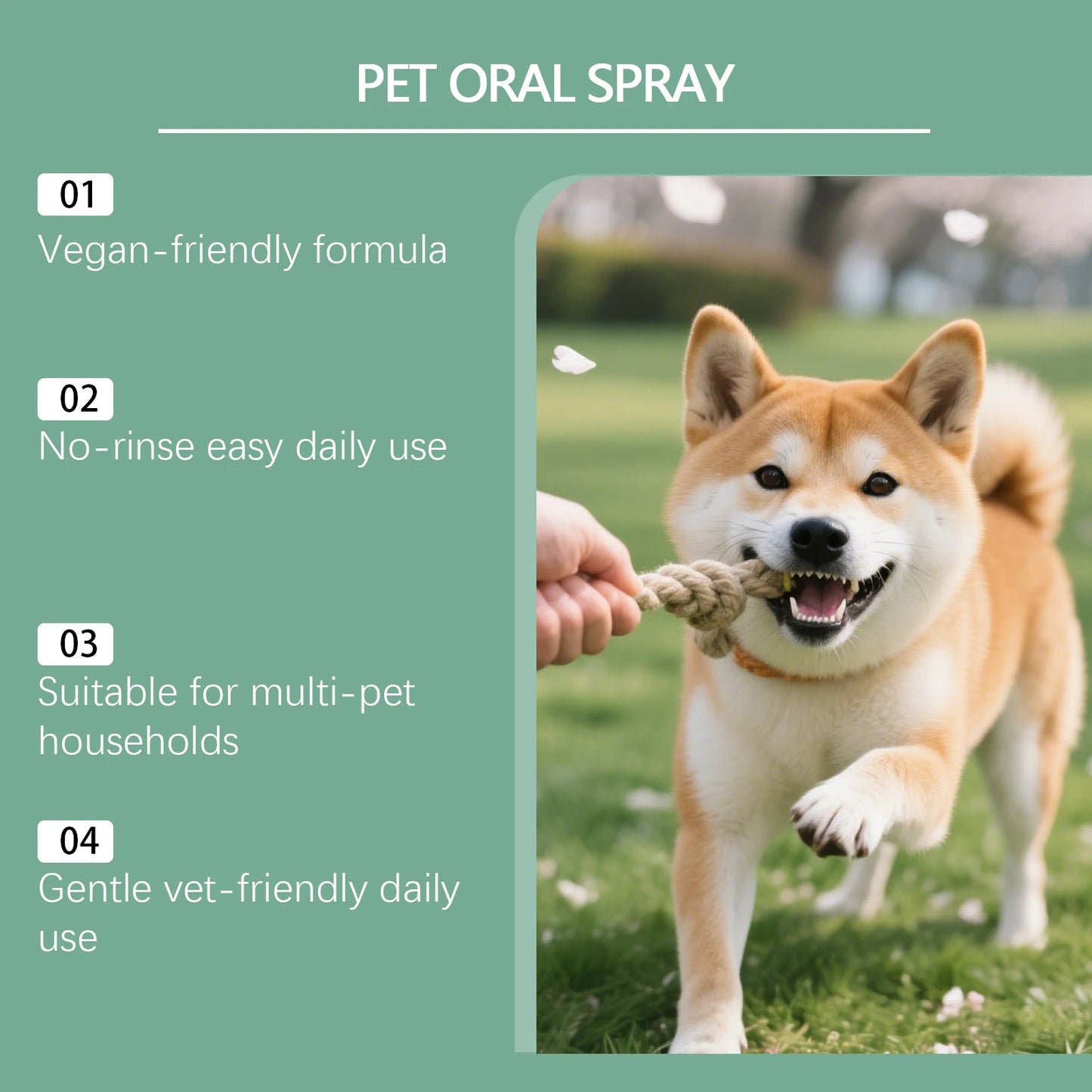 Pet Oral Spray for Dogs Cats Fresh Breath Clean Teeth Remove Plaque Tartar No Rinsing Bad Smell Mouth Harmless Healthy Care