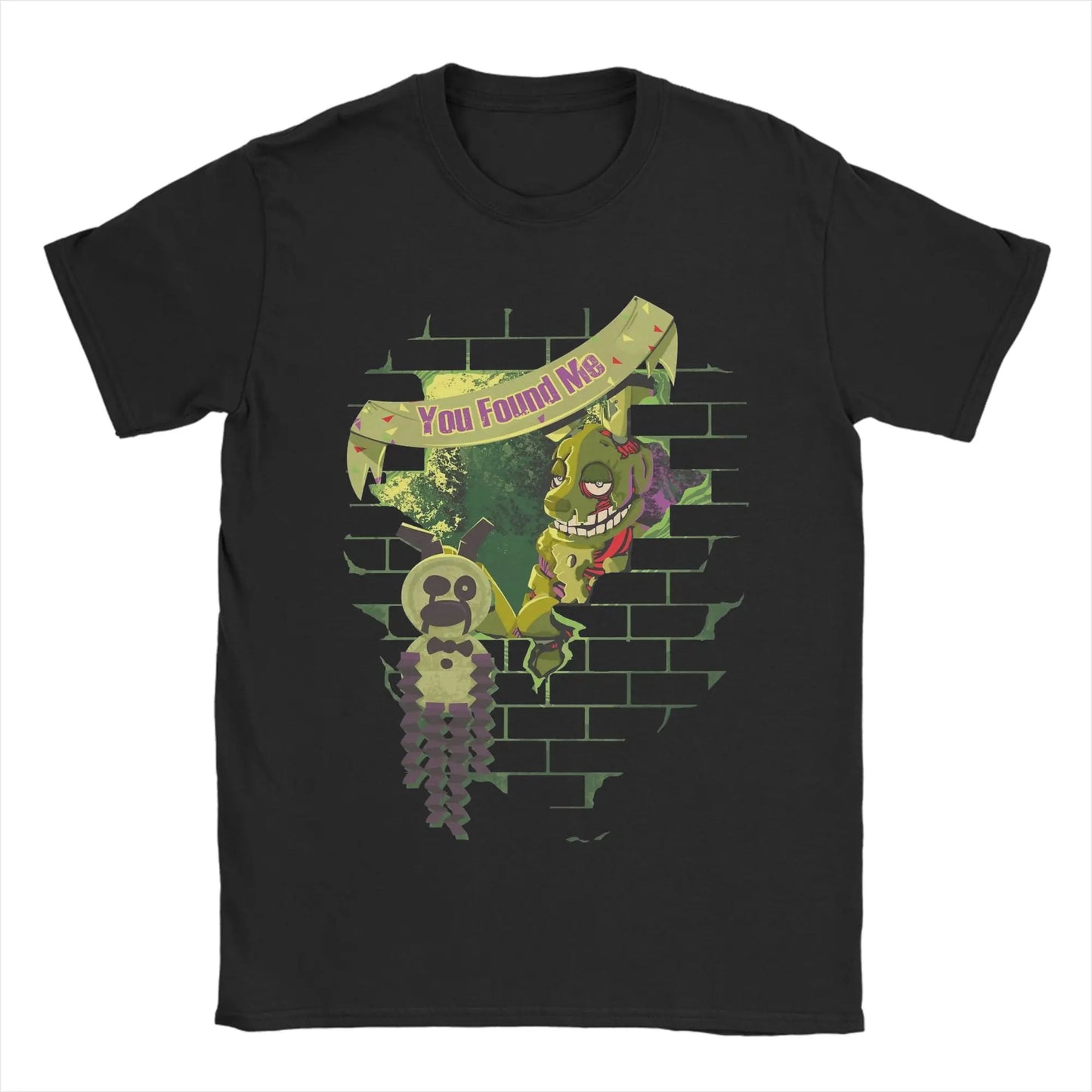 Men's T-Shirt FNAF At Freddys Amazing Cotton Tee Shirt Short Sleeve  T Shirts Crewneck Tops Plus Size