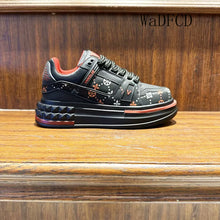 Chunky Sneaker Mens Womens Designer Printed Board Shoes Fashion Casual Microfiber Leather Fabric Height Increased Platform Shoes