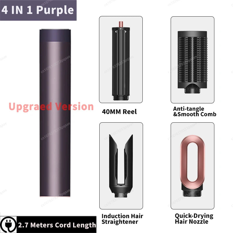 New Multil Hair Styler Auto Curling Dryer Wrap Hot/Cold Air Dryer 1300W Hair Straightener Curling Barrel Brush Salon Hair Dryer