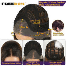 Freedom 10 Inch Bob Wig Lace Front 13x3 Ombre Brown Cosplay
