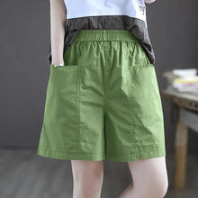 100 Percent Cotton Women Shorts High Waist Pockets Gym Yoga