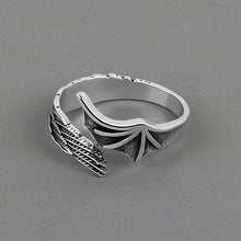 Retro Half Angel Half Demon Wings Creative Ring For Men Women Punk Gothic Open Ring Handmade Jewelry Unisex Accessories Lovers