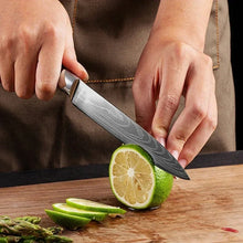 Ensemble de 3 couteaux de cuisine, couteau Santoku damassé au laser, couteau universel, couteau de chef professionnel, couperet à viande, accessoires de cuisine