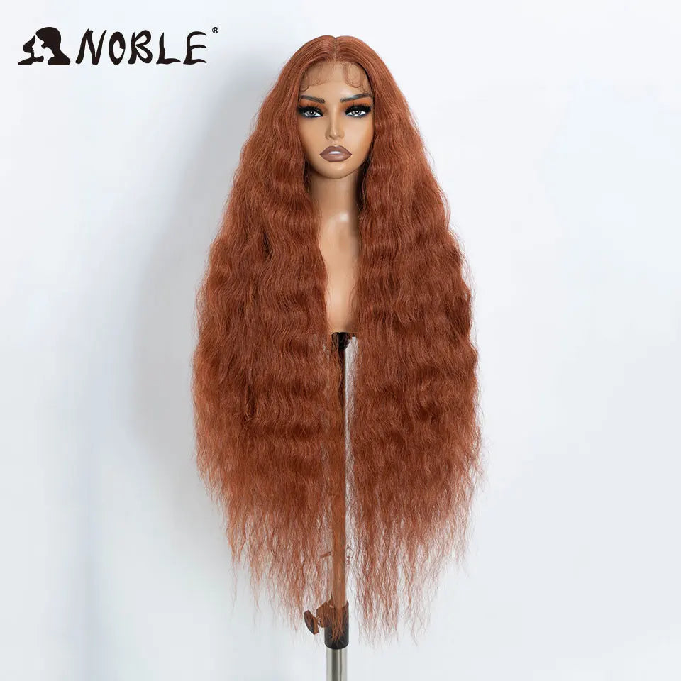 Noble Cosplay 42 Inch Blonde Ombre Synthetic Lace Front Wig