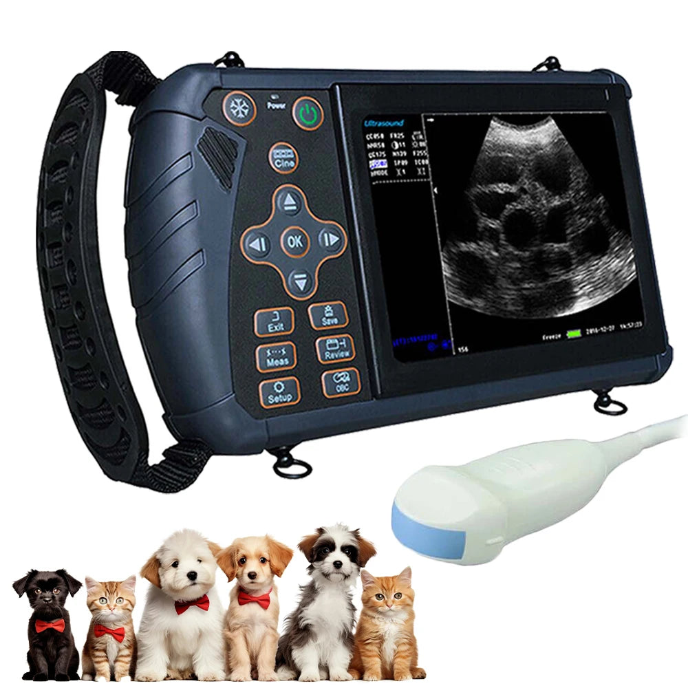 Portable Veterinary Ultrasound Scanner, Vet Pregnancy Check Handheld Ultra Machine, for Pig Sheep Cow Horse Dog Cat Use