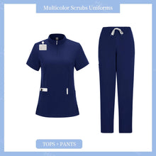Surgical Uniforms Woman Nursing Sets Pocket Top Straight Pants Medical Nurse Uniform Scrubs Clinical Beauty Salon Hospital Suits
