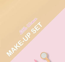 Kids' Pretend Makeup Toy Wooden Role‑play Dress‑up Vanity Gift Makeup Bag Set for Girls