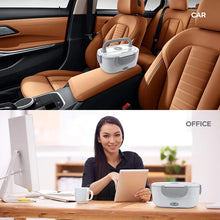 Electric Heated Lunch Box Stainless Steel Outdoor Portable Car Office Food Heating Warmer Container 12V 24V 110V 220V EU US Plug