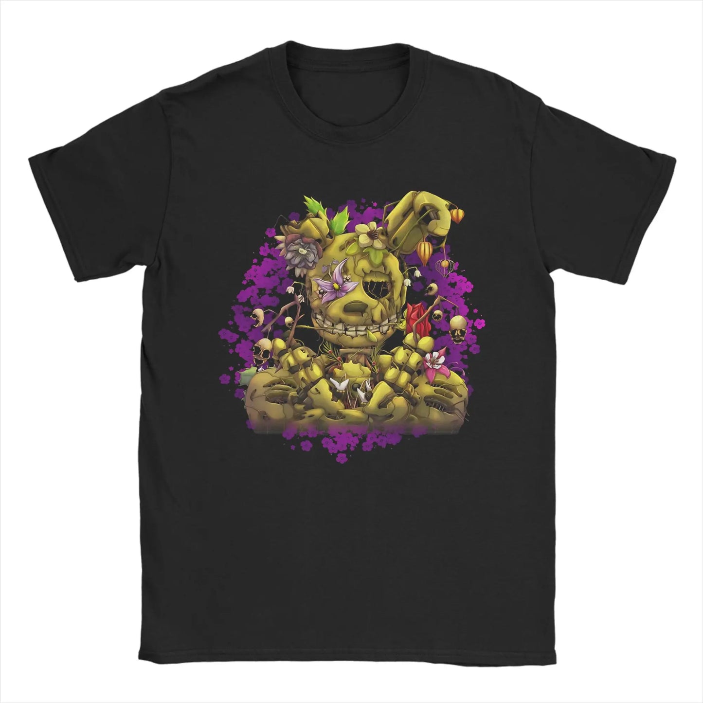 Men's T-Shirt FNAF At Freddys Amazing Cotton Tee Shirt Short Sleeve  T Shirts Crewneck Tops Plus Size