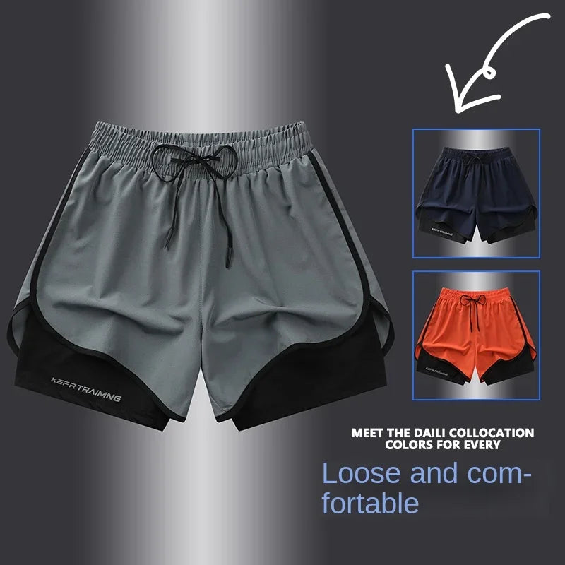 Unisex Sports Shorts Double Layer Anti Glare Summer 2025
