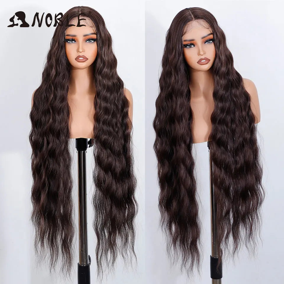 Noble 36 Inch Lace Front Wig Body Wave Ombre Blonde Cosplay