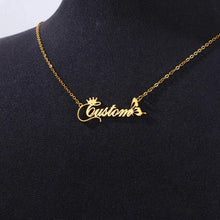 Custom Name Necklaces For Women Men Stainless Steel Customized Pendant Necklace Personalized Neck Chain Jewelry Birthday Gift