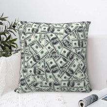 Custom Fashion Giant Money 100 Dollar Bills Cushion Cover 45x45cm Soft European Pillow for Car Square Pillowcase