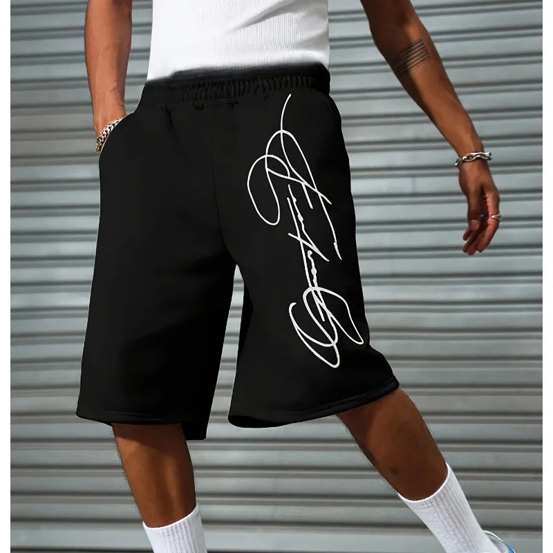 American Trendy Hip Hop Gothic Street Style Men's Sports and Leisure Fitness Shorts Summer New Unisex Style